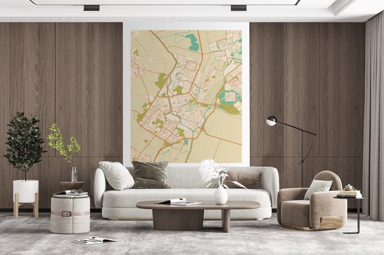 Papier peint - Papiers Papier peint photo Plan de la ville - Alkmaar - Vintage - Largeur 170 cm x hauteur 260 cm