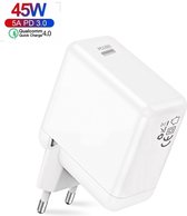PowerCharger 45W PPS USB-C Oplader voor Samsung Galaxy Tab A7 (2020) / Tab S7 / Tab S7 Plus / S7 Lite - Oplaadstekker Adapter Blokje Thuislader