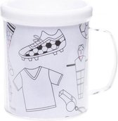mok blanco 300 ml junior keramiek zwart/wit