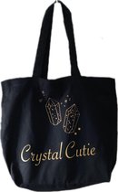 Zwarte schoudertas met kristallen print - Totebag Crystal Cutie
