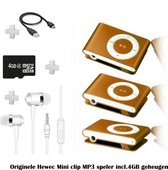 Mini MP3 speler met in-ear koptelefoon Inclusief 4GB Geheugen Oranje