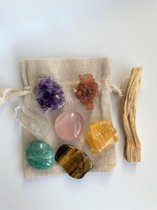 The Gem Inside – Chakra edelstenen – Edelstenenset – Bergkristal – Amethist – Amazoniet – Rozenkwarts – Tijgeroog – Calciet – Aragoniet