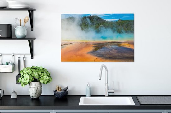 Tableau sur toile Parc national de Yellowstone Amérique - 90x60 cm - Décoration murale