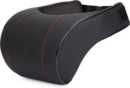 Kwak's Hoofdsteun Taille Kussen Set, Maybach Design S-Klasse Super Zacht Auto Hoofdsteun Kussen Lumbale Ondersteuning Fraude Suede Cover PP Katoen Vulkussen (zwart
