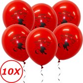 Halloween Versiering Decoratie Helium Ballonnen Feest Versiering Halloween Accessoires Ballon Rood Heks – 10 Stuks
