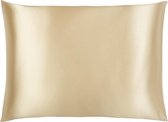 Maisson - Satijnen kussensloop -  Beauty pillowcase - Kussensloop 60 x 70 cm - Champagne - Anti allergeen - Huidverzorging - Haarverzorging