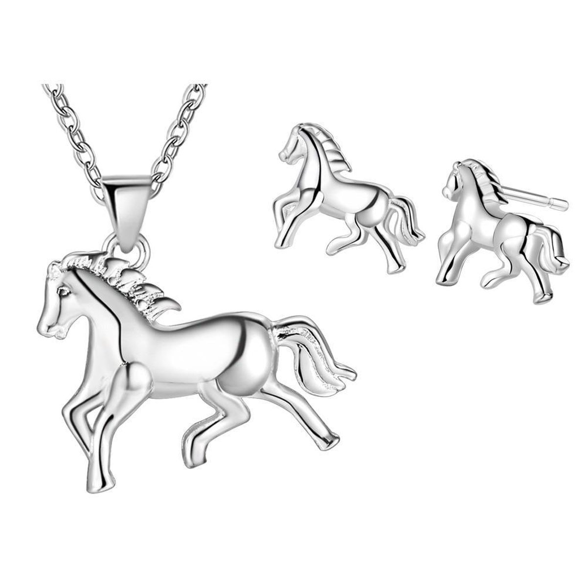 Jomide Sieradenset Paard - Zilverkleurig