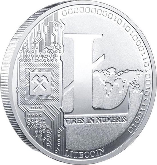 Foto: Litecoin zilver cryptotoken fysieke munt