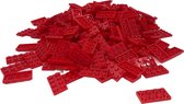 150 Bouwstenen 2x4 plate | Rood | compatibel met grote merken | SmallBricks