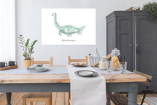 Poster Kinderkamer - Plesiosaurus - Dinosaurus - Jongen - Meisje - Kindje - 120x80 cm - Poster Kinderkamer