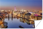 Poster Panorama de Berlin au crépuscule 60x40 cm - Tirage photo sur Poster (décoration murale salon / chambre) / Poster Villes