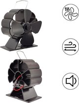 LORIOTH® Kachel Effectief - Mini Kachel - Kachel Fan - Warmte Fan - Stille Ventilator voor in Huis - Zwart
