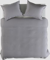 Premium Percale Katoen Eenpersoons Dekbedovertrek Uni Antraciet | 140x200/220 | Fijner Geweven En Heerlijk Zacht | Hoogwaardige Kwaliteit