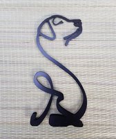 Draadfiguur Labrador ijzer zwart