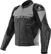 Dainese Racing 4 Leather Jacket Perf. Black Charcoal Gray 56