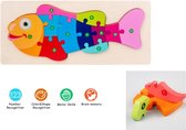 Houten Kinderpuzzel Vis/3D Puzzel/11 Stukjes/Educatief Speelgoed/Hout Milieu/Jigsaw Puzzle