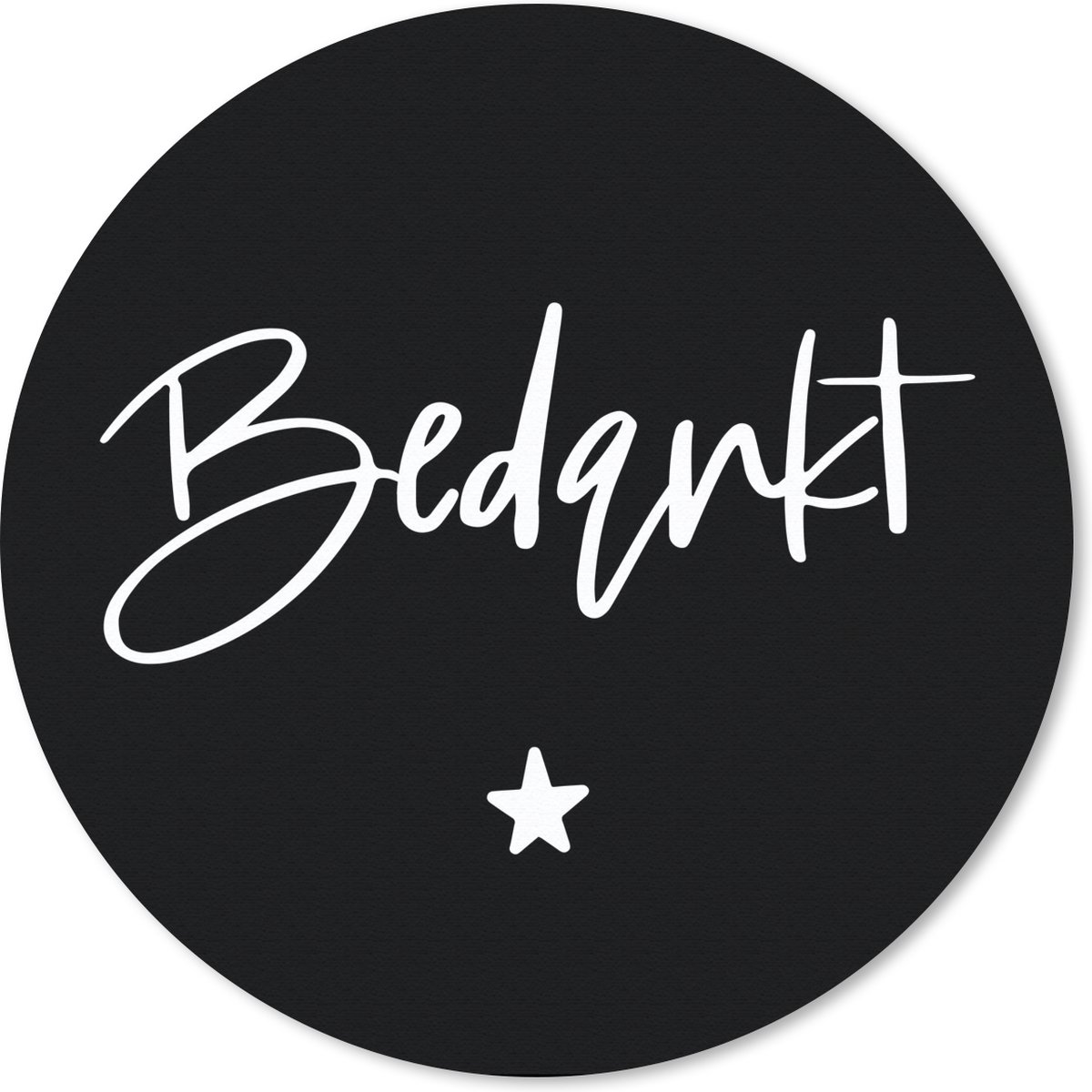 Muismat rond 40x40 cm - Mousepad Bedankt - Quotes - Spreuken - Collega - Ronde muismatten