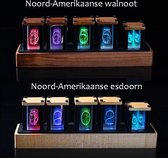 LED tube klok - Luxy cadeau - Verjaardagscadeau - kerstcadeau - LED Nixie Klok - DIY Digitale klok - Tafelklok - RGB klok - USB-stekker - geliefden, Vriendje, Kerstmis, Verjaardagscadeau (Wal