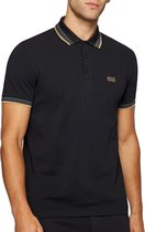 Hugo Boss Paddy Poloshirt - Mannen - zwart - donkergrijs - geel