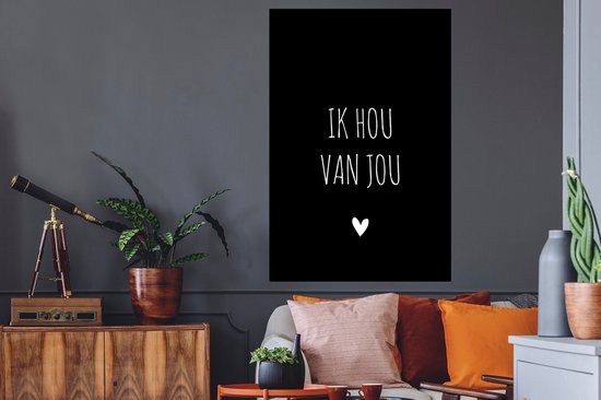 Stickers muraux - Film autocollant - Dictons - Je t'aime - Citations - 80x120 cm - Film adhésif - Stickers muraux Chambre d'enfant - Papier peint autocollant