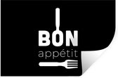 Stickers Stickers muraux - Citations - Proverbes - Bon appétit - Cuisine - 60x40 cm - Feuille adhésive
