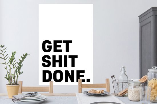 Stickers muraux - Film autocollant - Citations - Dictons - Faites de la merde - 80x120 cm - Film adhésif - Stickers muraux Chambre d'enfant - Papier peint autocollant