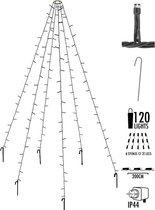 Vlaggenmast Verlichting / Kerstverlichting - Warm Wit - 6 Strengen van Ieder 200 cm - Exclusief Vlaggenmast en/of Paal