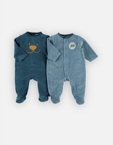 Noukie's - Pyjamaset - 2 stuks - velour - Groen - Jongens - 12 maand 80