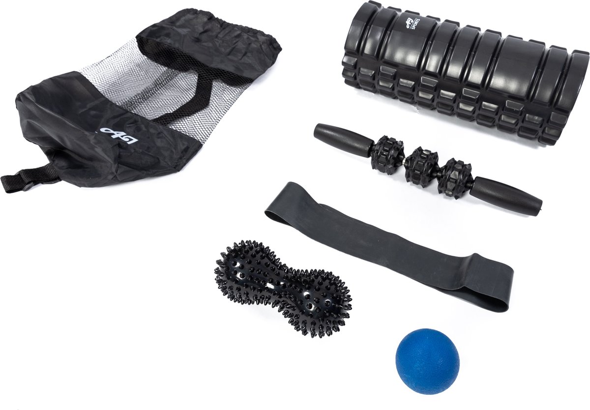 AJ-Sports Foam roller set 5 delig + GRATIS Weerstandsband thumbnail 2