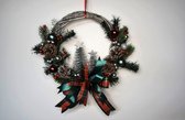 Kerstdecoratie - Handmade - Kerstkrans - 40cm - Donia Star