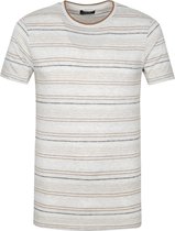 Dstrezzed - T-shirt Strepen Lichtgrijs - Maat XL - Modern-fit