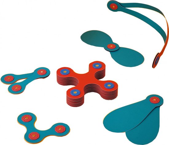 Clixo Rood/ Blauw 18-delig - flexibel magnetisch speelgoed