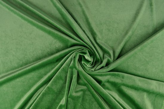 venom revolution schweizisk Velvet stof op rol - 165cm breed - Groen - 30 meter | bol.com