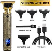 BOTC tondeuse voor mannen professionele tondeuse voor mannen - Met Display - LCD -baardtrimmer USB-oplaadbaar snoerloze elektrische kapsalon