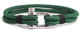 FortunaBeads Nautical N1 - Heren Armband - Touw - Groen - Medium 18cm