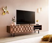 Tv-meubel Fevo acacia bruin 160 cm 2 deuren L-pootjes lowboard