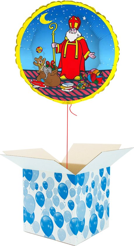 Helium Ballon Sinterklaas gevuld met helium - Cadeauverpakking - Sinterklaas Ballonnen - Folieballon - Sinterklaas cadeautjes