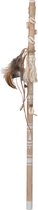 J-Line Stok 2 Boho Beach Beige Hout Naturel Set van 8 Stuks