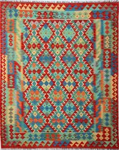 Maimana kelim - vloerkleed - 161 x 205 cm - Afghaans handgeweven - 100% wol