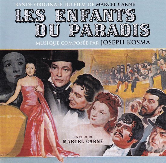 Voorzijde van de cd-hoes met de titel Les Enfants Du Paradis, muziek gecomponeerd door Joseph Kosma.