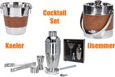Luxe cocktail set - ijs emmer - RVS - Cocktail - Cocktail shaker - Koeler - Cocktail set - Bar accessoires - Goedkoopste van NL - Cave & Garden
