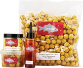 Voerpakket 'Scopex Sweetcorn' Klein - 15mm - Met Boilies, Pop-Ups, Hookbaits & Bait Smoke - Voordeelpakket voor vissers - Hengelsport Visset