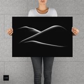 ALUXEM® Erotiek Naakt Poster op Aluminium - Erotische Kunst Muurdecoratie & Wanddecoratie - 90x60 cm
