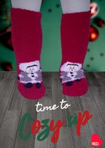 Kerst Sokken - Giftbox - Rood - Eskimo - 27 - 30 - Kerstcadeau - Kerstsokken - Kerstboom - Cadeau - Feestdagen - Christmas - Kinder sokken - Winter sokken -