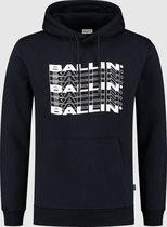 Ballin Amsterdam -  Heren Regular Fit   Hoodie  - Blauw - Maat L