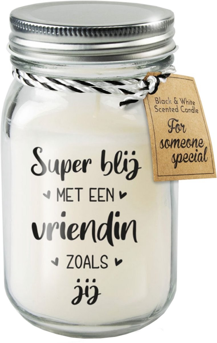 Black & White geurkaars - Vriendin