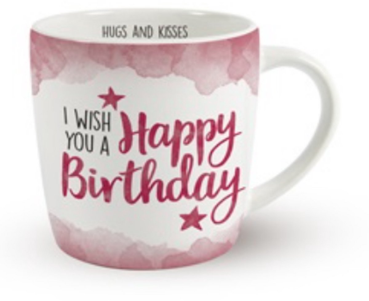 Enjoy Mok - Happy birthday - Met binnentekst
