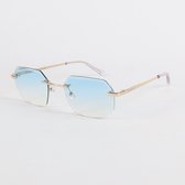 Lucien Fabrice - Diamond - Gold - Blue Ice - Zonnebril - Sunglasses - Eyewear - Unisex - Dames - Heren