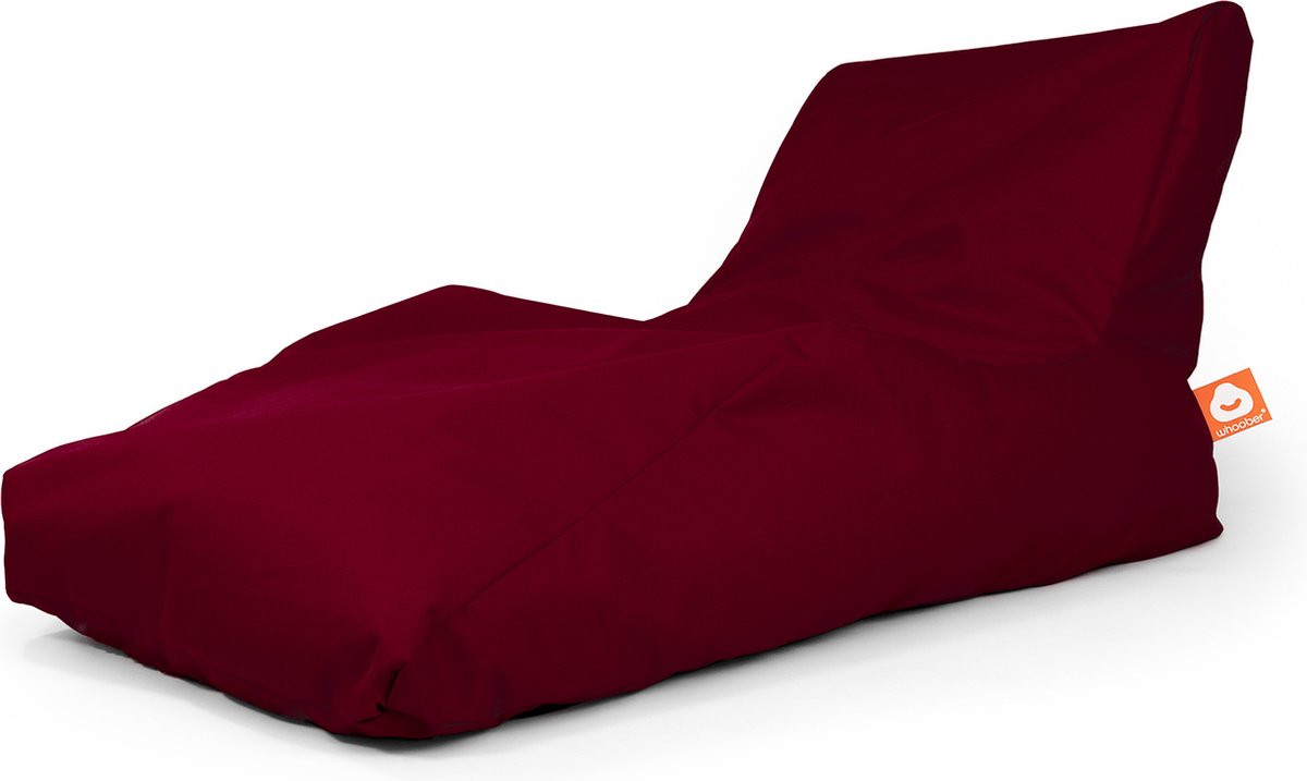 Whoober loungestoel zitzak Bali XL outdoor bordeaux rood - Wasbaar - Voor binnen en buiten