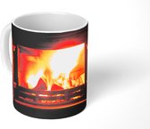 Mok - Open haard met een open deur - 350 ML - Beker